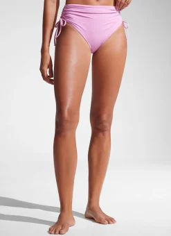 Adjustable Ruched Side Tie Bikini Bottom