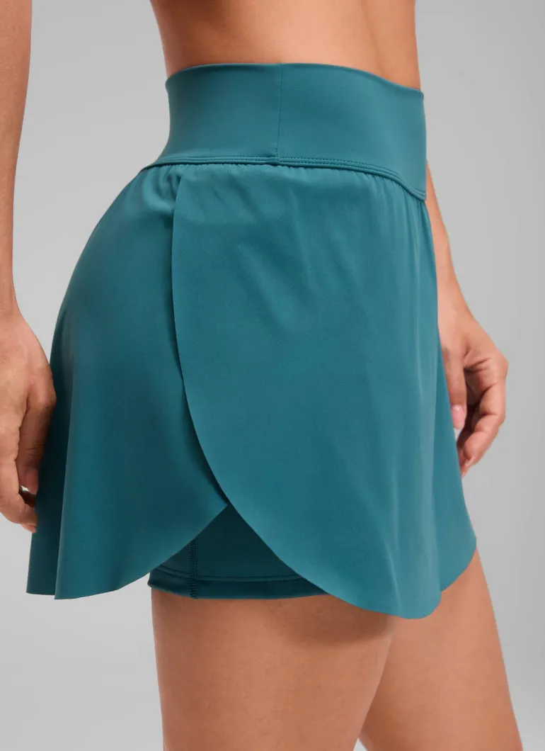 A Line High Rise Pocket Side Slit Skirt 14.5''