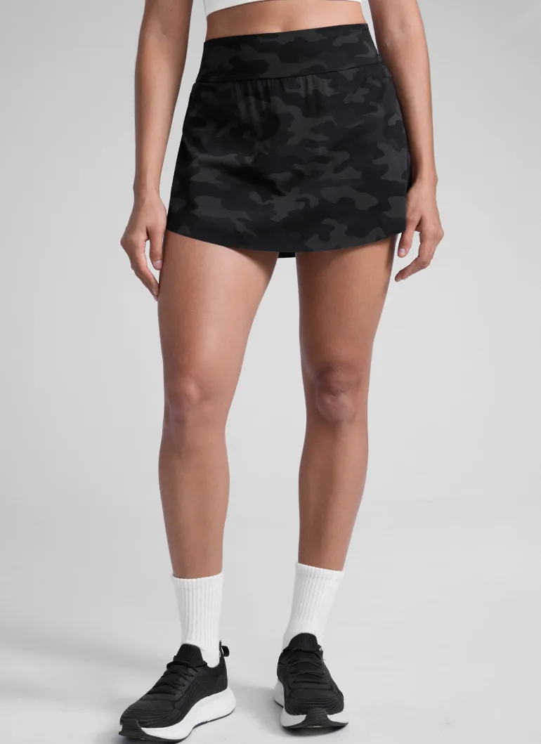 A Line High Rise Pocket Side Slit Skirt 14.5''