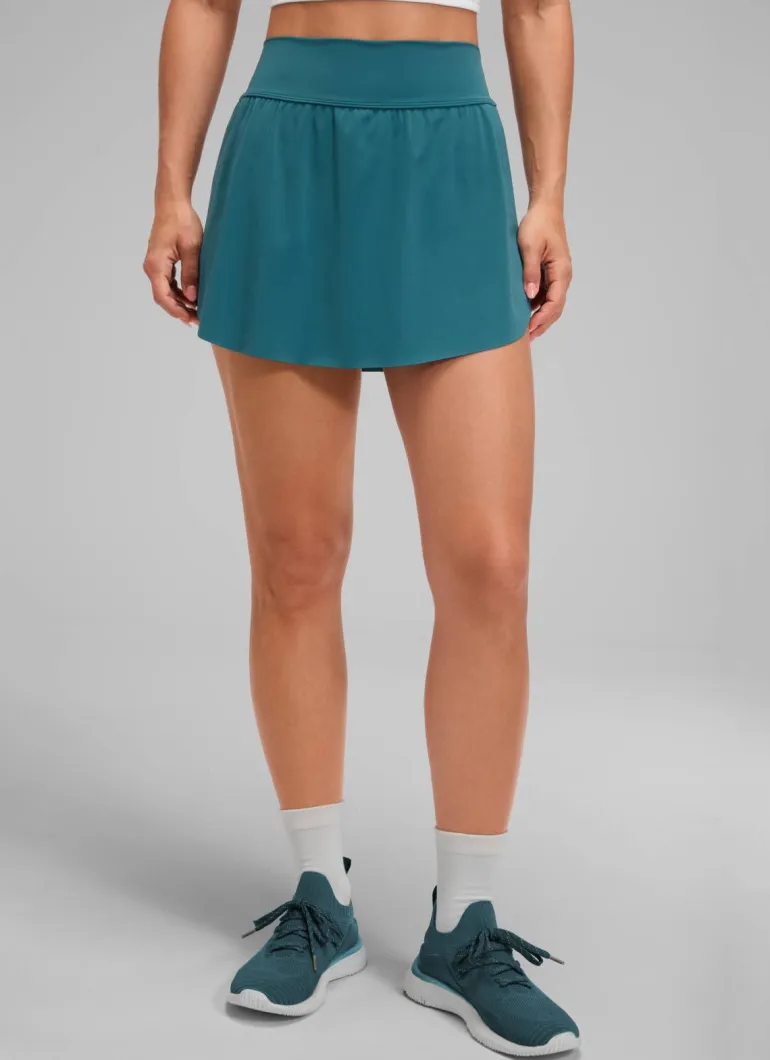 A Line High Rise Pocket Side Slit Skirt 14.5''