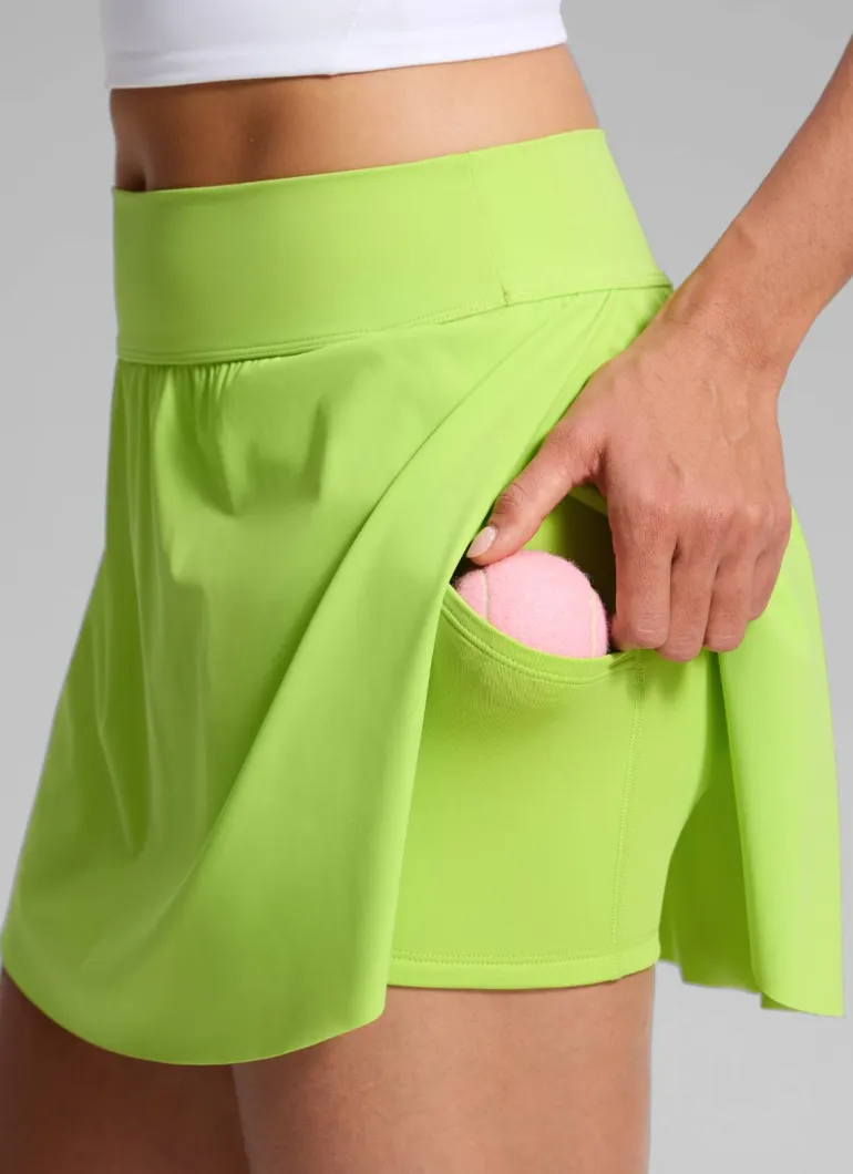 A Line High Rise Pocket Side Slit Skirt 14.5''