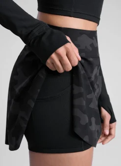 A Line High Rise Pocket Side Slit Skirt 14.5''