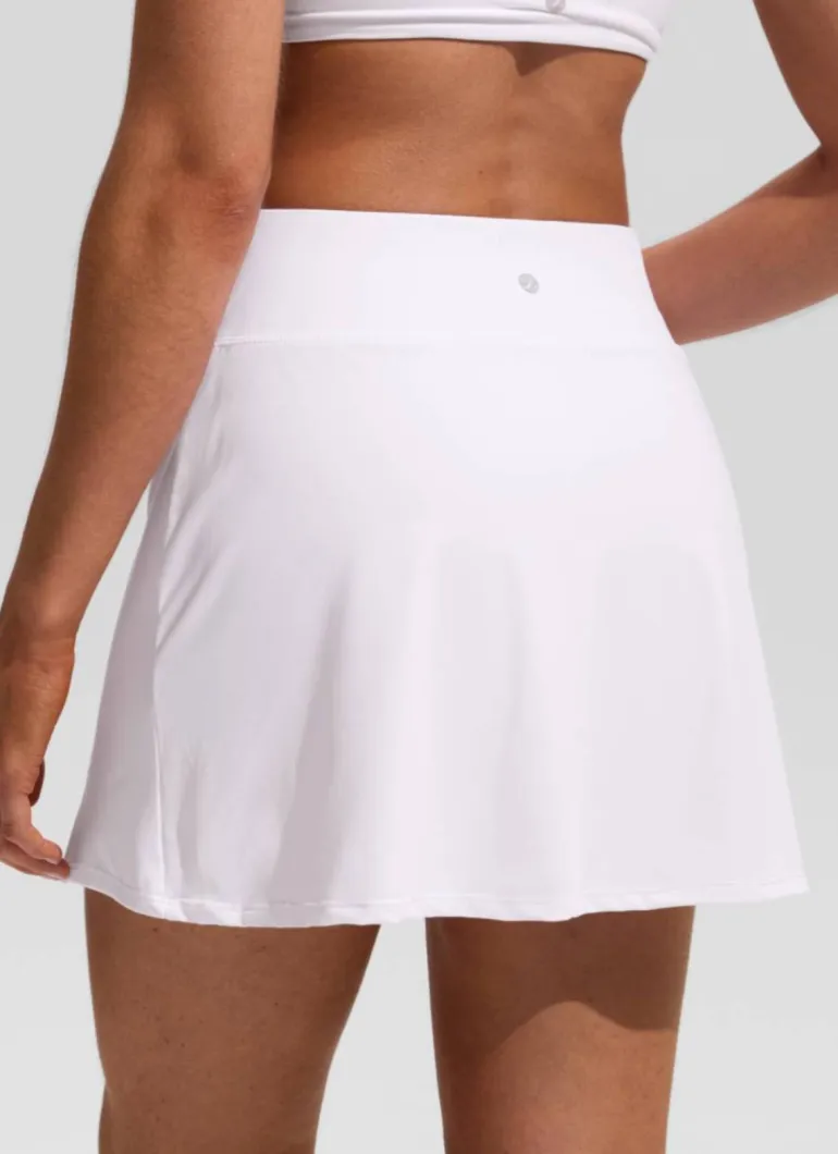 A Line Side Split Built in Brief Swim Skirt