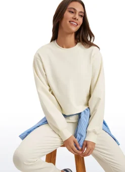 Amenity Double Raw Hem Sweatshirt