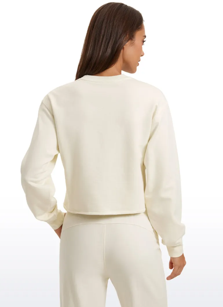 Amenity Double Raw Hem Sweatshirt