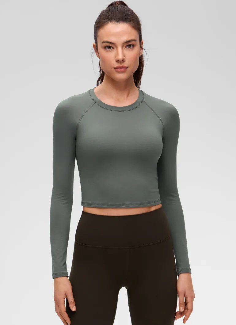 Brushed Feeling Crew Neck Raglan Long Sleeve