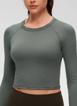 Brushed Feeling Crew Neck Raglan Long Sleeve