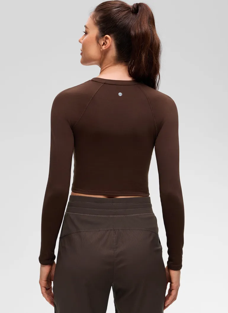 Brushed Feeling Crew Neck Raglan Long Sleeve