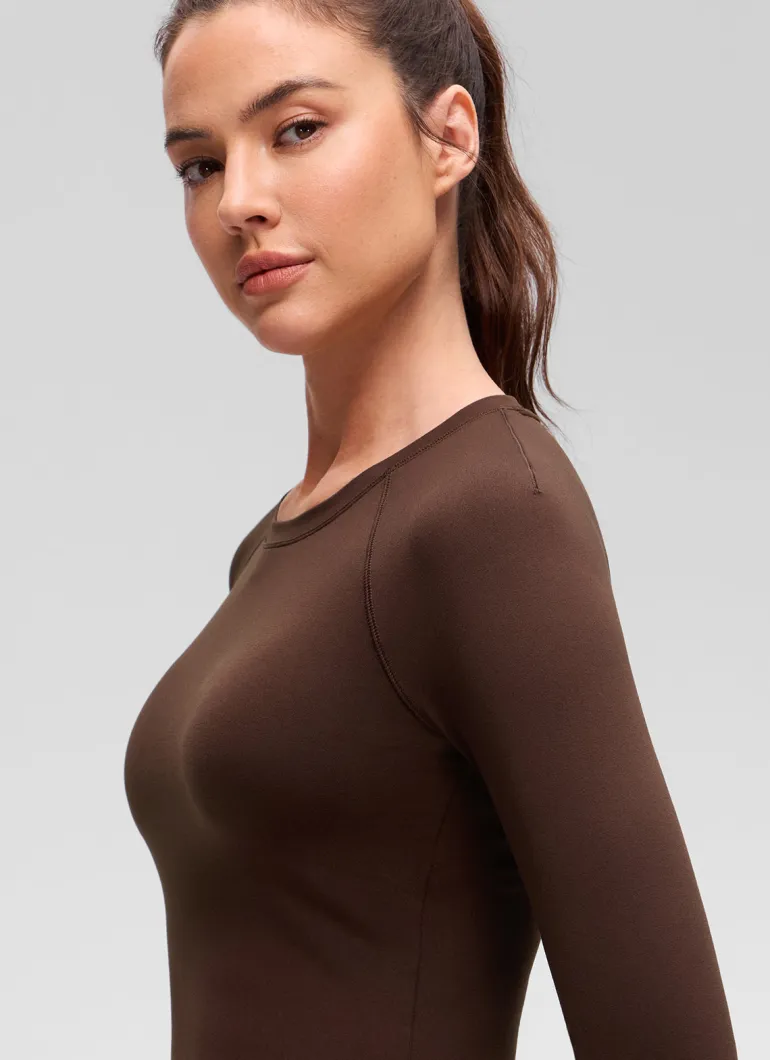 Brushed Feeling Crew Neck Raglan Long Sleeve