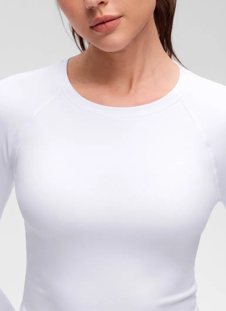 Brushed Feeling Crew Neck Raglan Long Sleeve