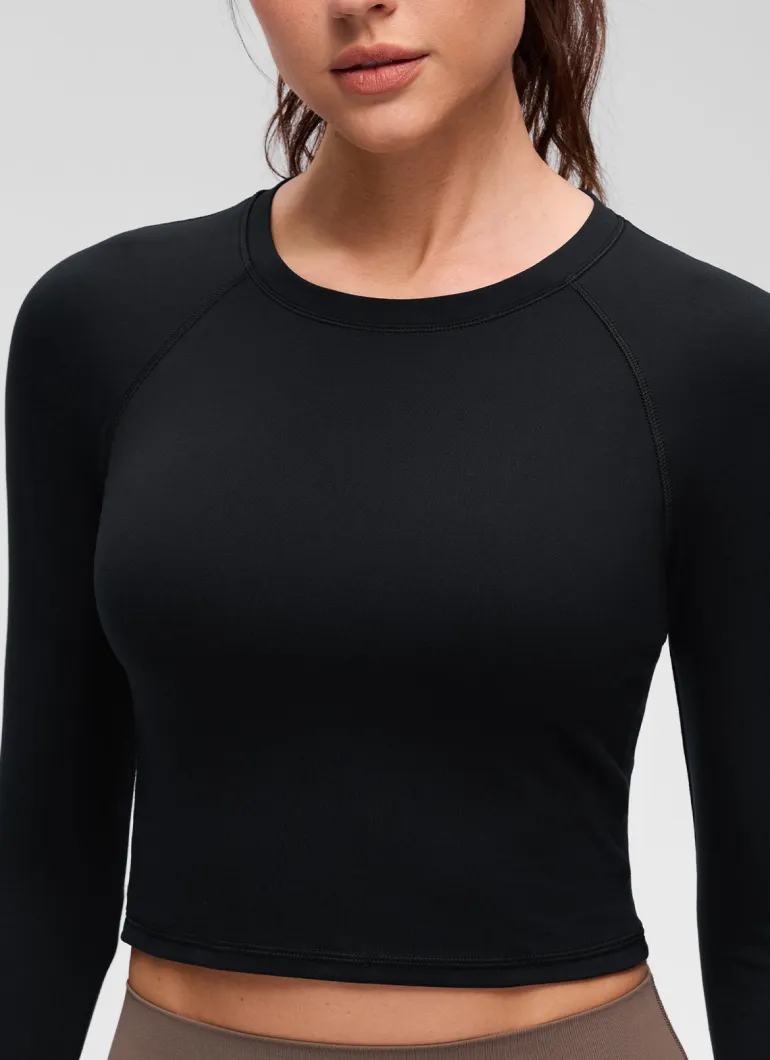 Brushed Feeling Crew Neck Raglan Long Sleeve
