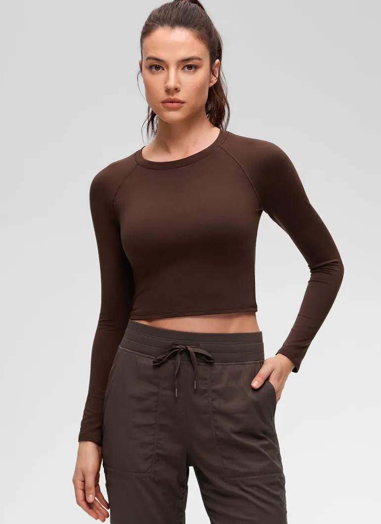 Brushed Feeling Crew Neck Raglan Long Sleeve