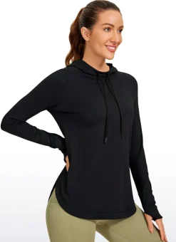 Brushed Feeling Thumbhole Hoodie