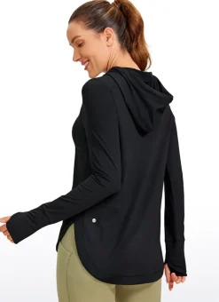 Brushed Feeling Thumbhole Hoodie