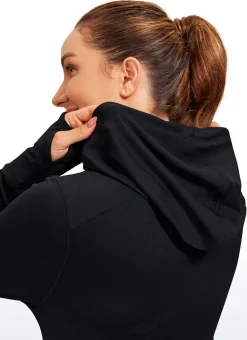 Brushed Feeling Thumbhole Hoodie