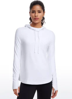 Brushed Feeling Thumbhole Hoodie