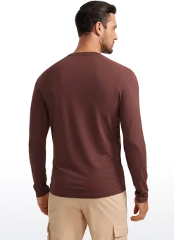 Brushed Slim-Fit Long Sleeve