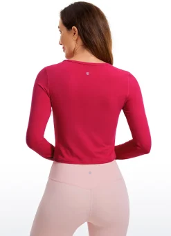 Brushed Thumbhole Cropped Long Sleeve