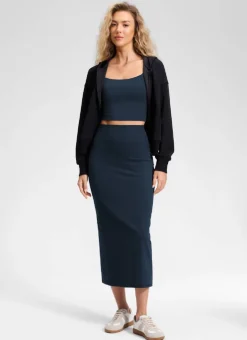 Butterlift® High Rise Back Slit Maxi Pencil Skirt