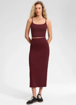 Butterlift® High Rise Back Slit Maxi Pencil Skirt