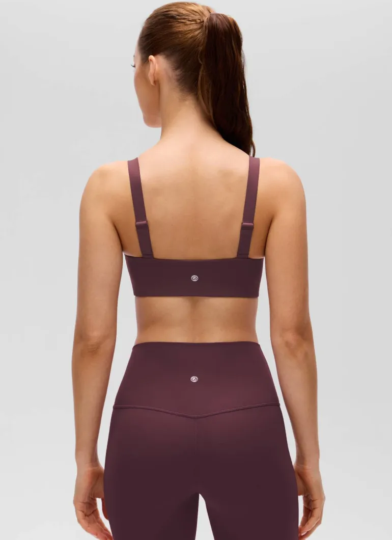 Butterluxe Adjustable Wide Strap Sports Bra