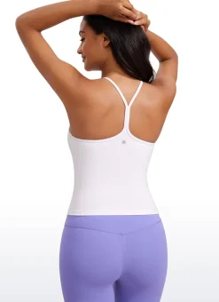 Butterluxe Built in Bra Halter Y Back Tank