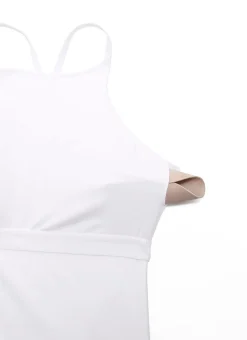 Butterluxe Built in Bra Halter Y Back Tank