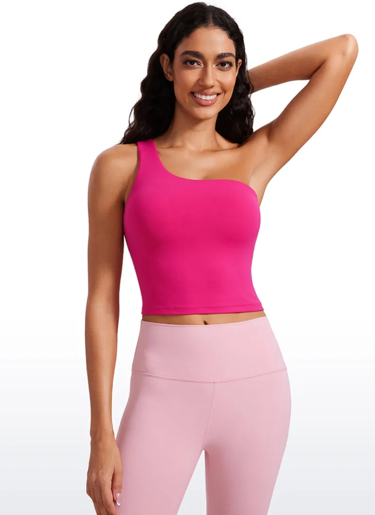 Butterluxe Built in Bra One Shoulder Tank