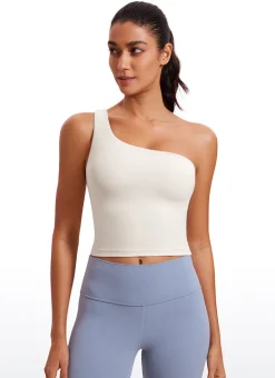 Butterluxe Built in Bra One Shoulder Tank