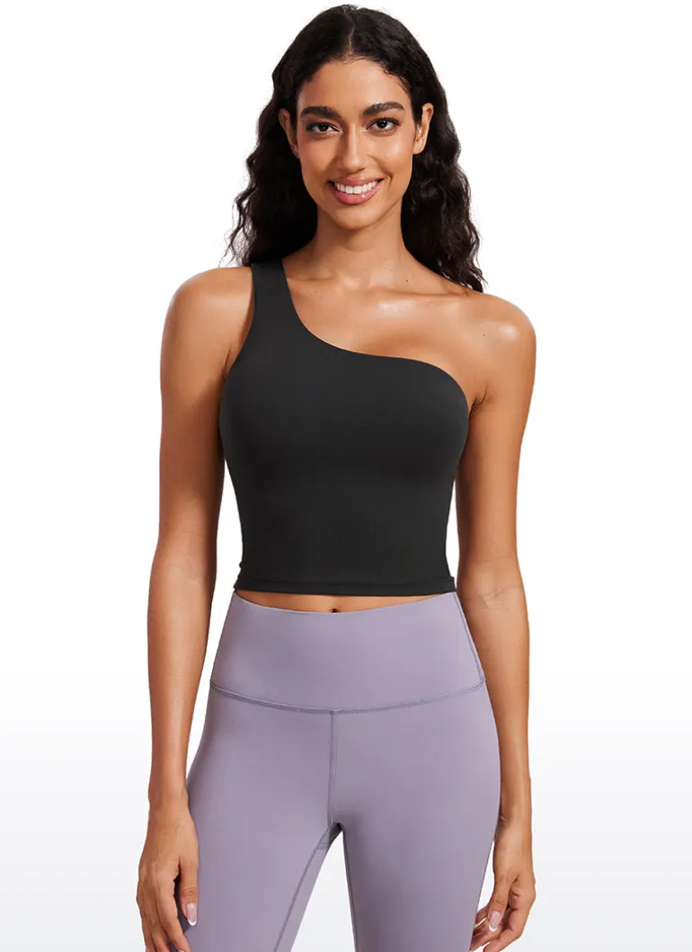 Butterluxe Built in Bra One Shoulder Tank
