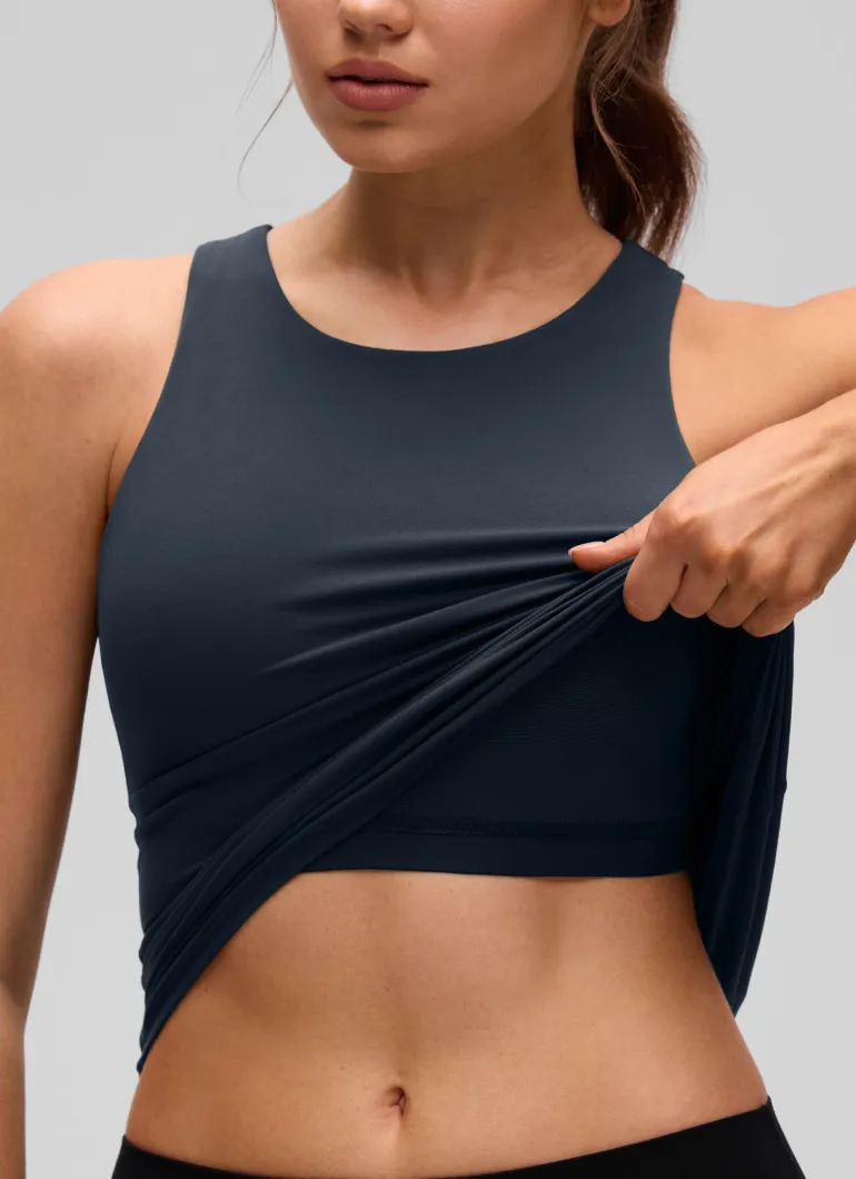 Butterluxe Built in Bra Scoop Neck Tank