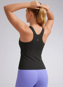 Butterluxe Built in Bra Scoop Neck Tank