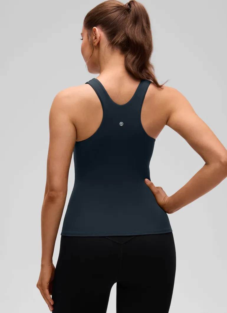 Butterluxe Built in Bra Scoop Neck Tank