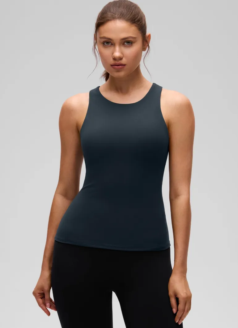 Butterluxe Built in Bra Scoop Neck Tank