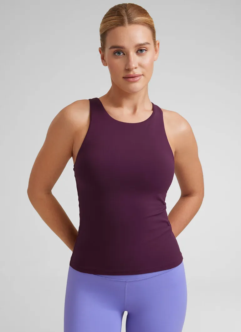 Butterluxe Built in Bra Scoop Neck Tank