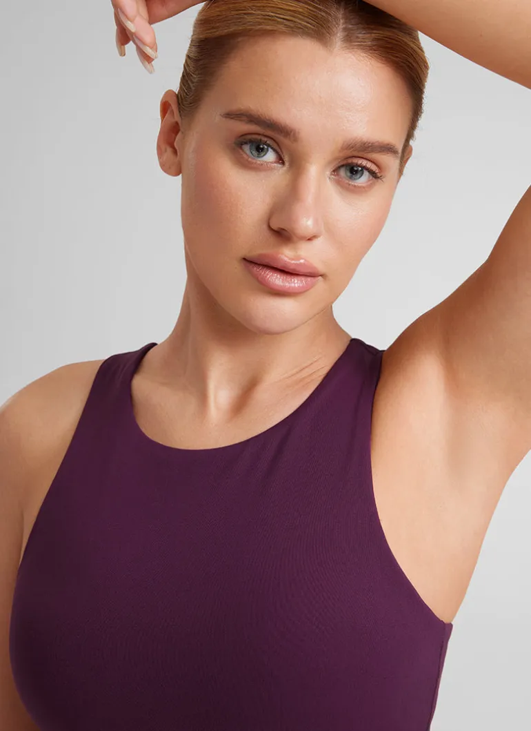 Butterluxe Built in Bra Scoop Neck Tank