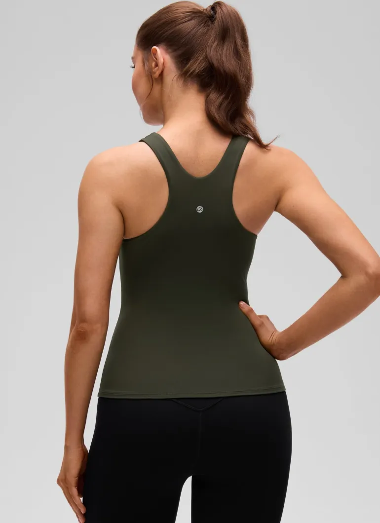Butterluxe Built in Bra Scoop Neck Tank