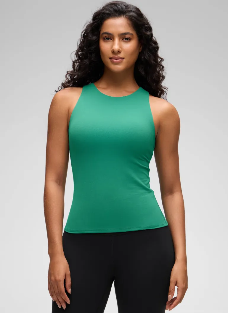 Butterluxe Built in Bra Scoop Neck Tank
