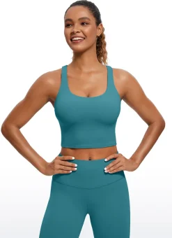 Butterluxe Criss Cross Back Built-in Bra Tanks