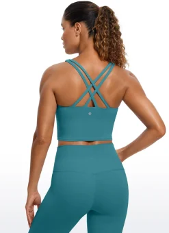 Butterluxe Criss Cross Back Built-in Bra Tanks