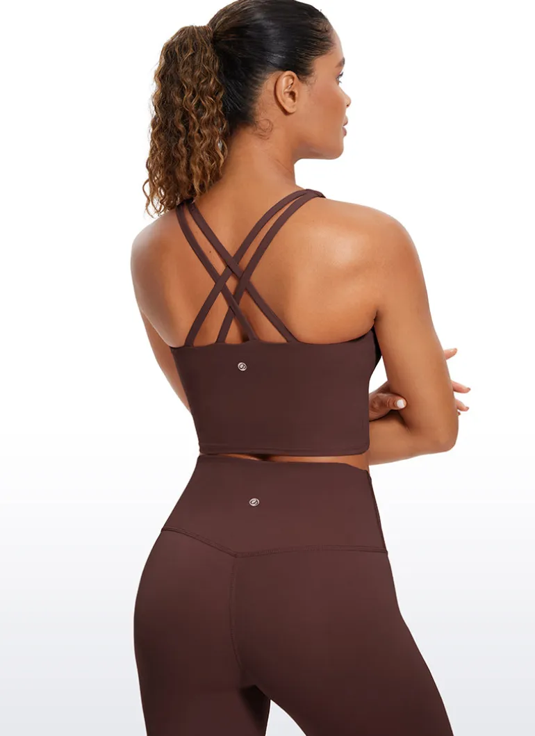 Butterluxe Criss Cross Back Built-in Bra Tanks