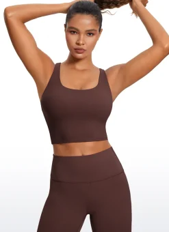 Butterluxe Criss Cross Back Built-in Bra Tanks