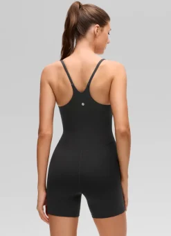 Butterluxe Cross Back Built in Bra Romper 5''