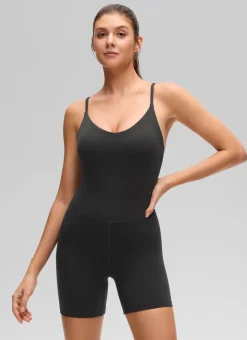 Butterluxe Cross Back Built in Bra Romper 5''