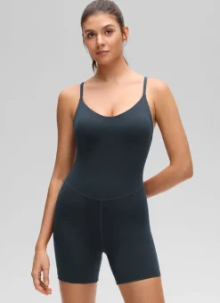 Butterluxe Cross Back Built in Bra Romper 5''