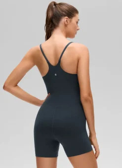 Butterluxe Cross Back Built in Bra Romper 5''