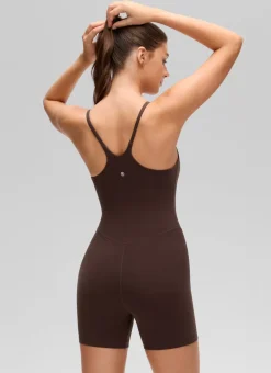 Butterluxe Cross Back Built in Bra Romper 5''