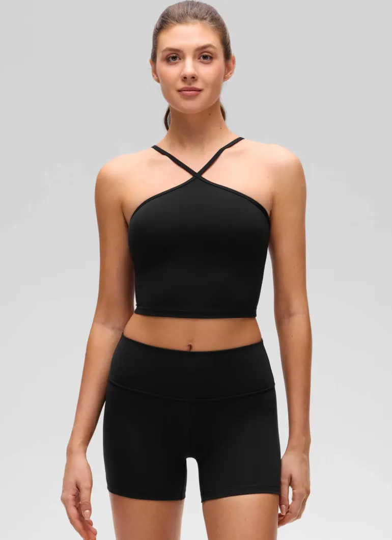 Butterluxe Cross Halter Built in Bra Tank