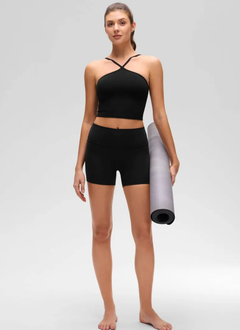 Butterluxe Cross Halter Built in Bra Tank