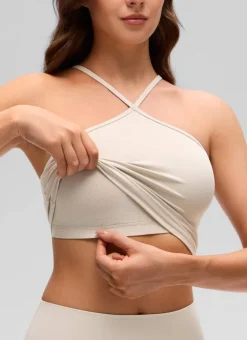 Butterluxe Cross Halter Built in Bra Tank